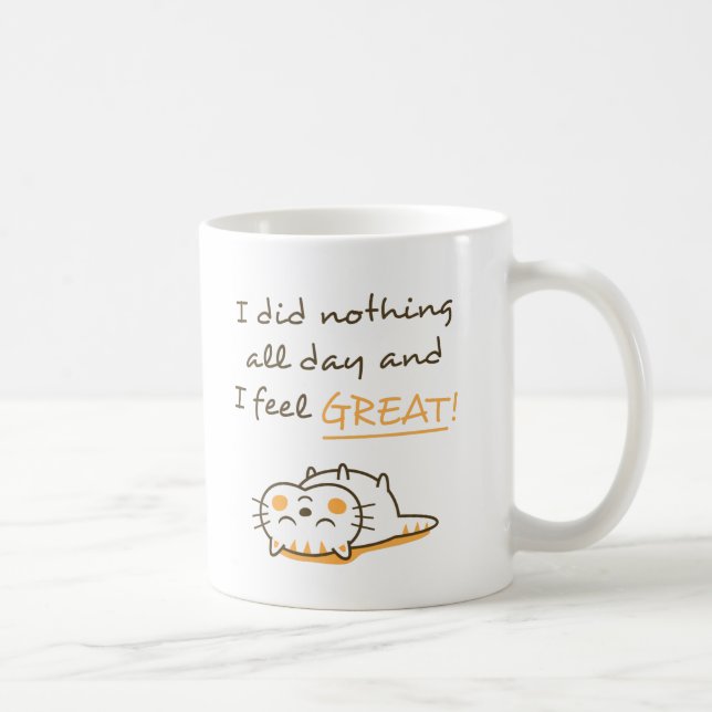 Niedliche Kitty Cat macht nichts erstaunliches Ges Kaffeetasse (Rechts)
