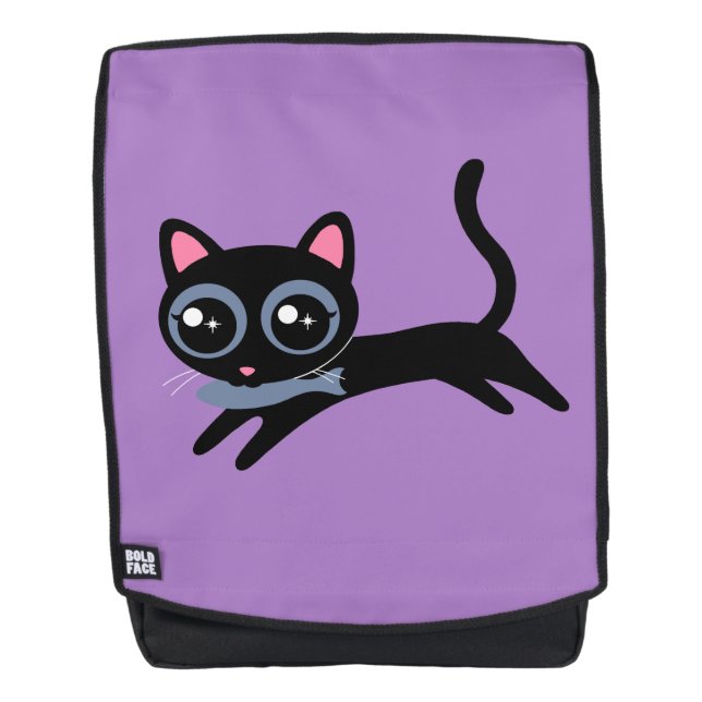 Niedliche Kitty Cat mit Fischgeschenk für Mädchen Rucksack (Vorderseite)