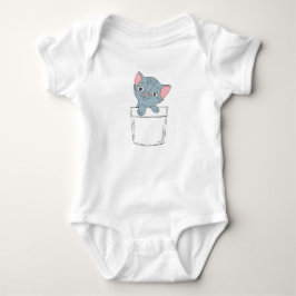 Niedliche Kitty Clipart Cat in Pocket Cat Lover De Baby Strampler