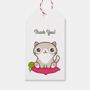 Niedliche Kitty Illustration Geschenkanhänger