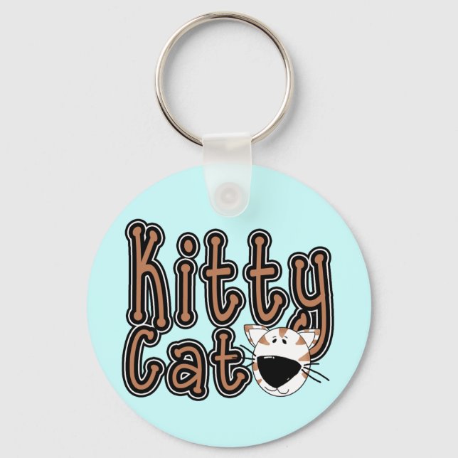 Niedliche Kitty-Katzen-T-Shirts und Geschenke Schlüsselanhänger (Vorderseite)