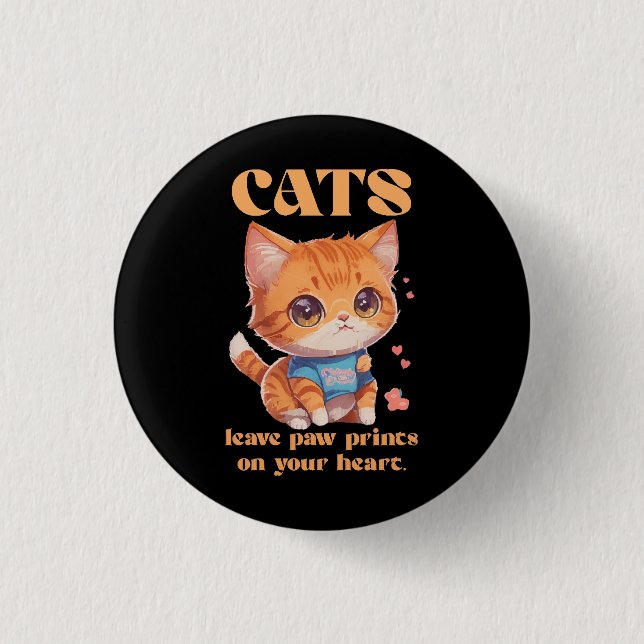 niedliche Kitty-Liebe Button (Vorderseite)