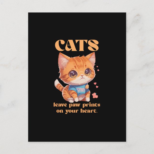 niedliche Kitty-Liebe Postkarte (Vorderseite)