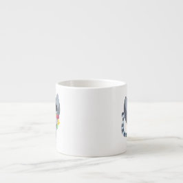 Niedliche Kittykatze und -Blumen Espressotasse