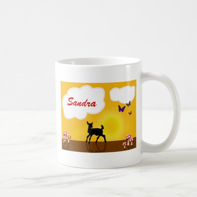 Niedliche Kitz-Illustration - Tasse (Rechts)