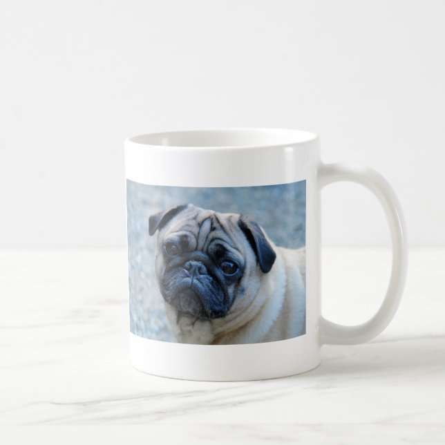 Niedliche Kitz-Mops-Kaffee-Tasse Kaffeetasse (Rechts)