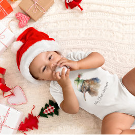 Niedliche Kiwi Bird in Christmas Elf Hat, Brauch Baby Strampler