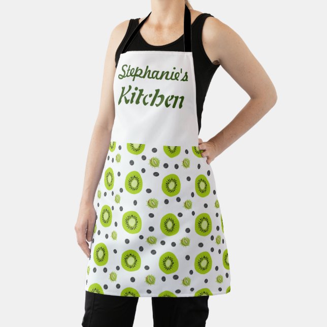Niedliche Kiwi Fruit Women's Customizable Schürze (InSitu)