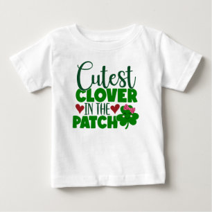 Niedliche Klee im Patch - St. Patrick's Day Baby T-shirt