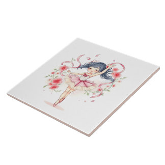 Niedliche kleine Ballerina Fliese