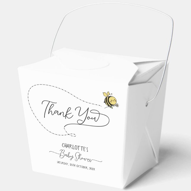 Niedliche Kleine Bee Baby Dusche Geschenkschachtel (Vorderseite)