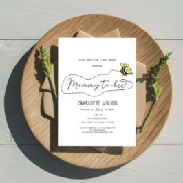 Niedliche kleine Bee Mommy zu Baby-Dusche Einladung
