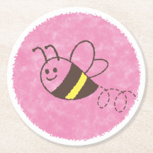 Niedliche Kleine Biene Flying Pink Aquarell Kinder