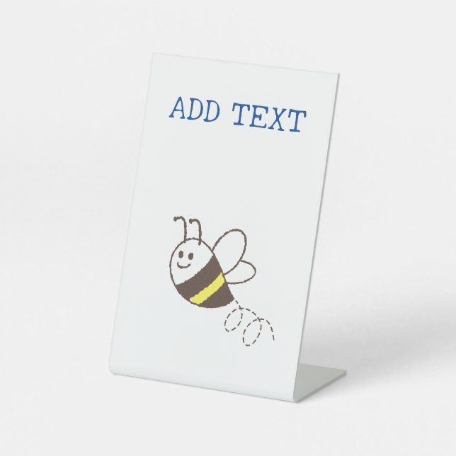 Niedliche Kleine Bienenfliegendusche Sockelschild (Vorderseite)