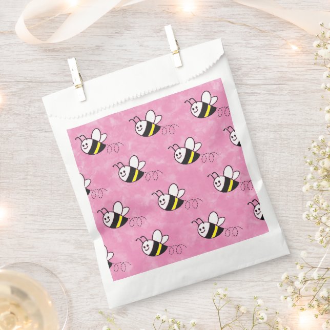 Niedliche Kleine Bienenmuster Wasserfarben Babydus Geschenktütchen (Ausgeschnitten)