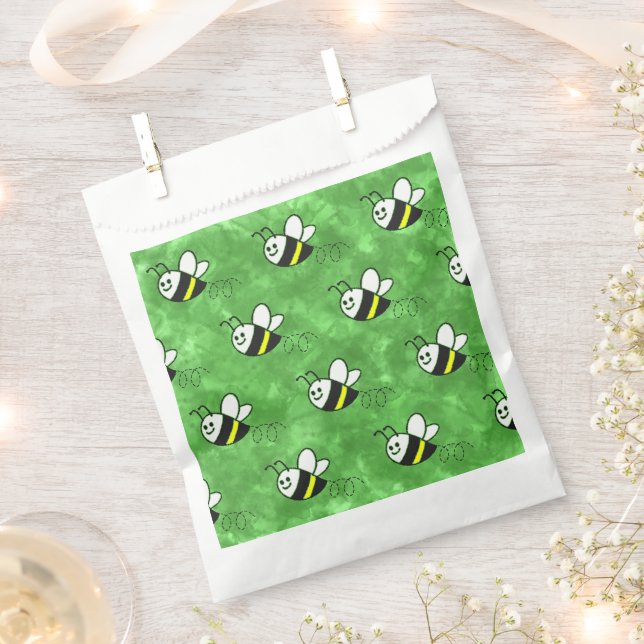 Niedliche Kleine Bienenmuster Wasserfarben Babydus Geschenktütchen (Ausgeschnitten)