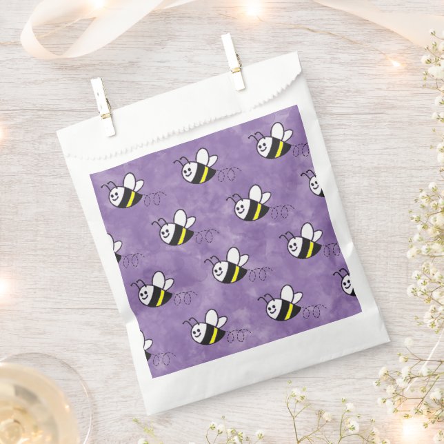 Niedliche Kleine Bienenmuster Wasserfarben Babydus Geschenktütchen (Ausgeschnitten)
