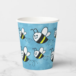 Niedliche Kleine Bienenmuster Wasserfarben Babydus Pappbecher