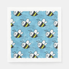 Niedliche Kleine Bienenmuster Wasserfarben Babydus Serviette