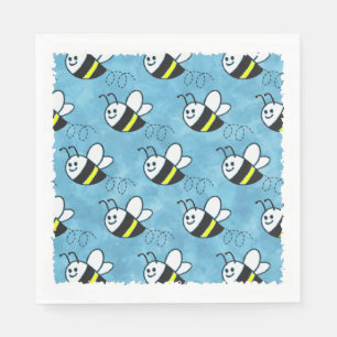 Niedliche Kleine Bienenmuster Wasserfarben Babydus Serviette