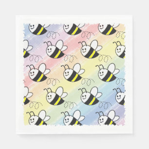 Niedliche Kleine Bienenmuster Wasserfarben Babydus Serviette