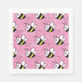 Niedliche Kleine Bienenmuster Wasserfarben Babydus Serviette