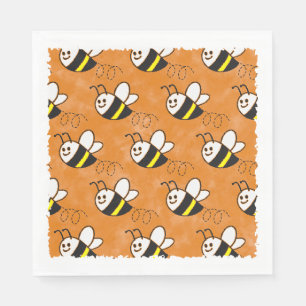 Niedliche Kleine Bienenmuster Wasserfarben Babydus Serviette