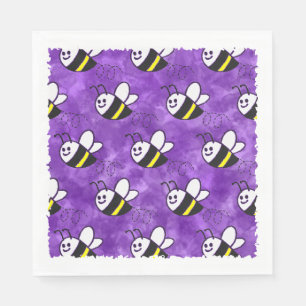 Niedliche Kleine Bienenmuster Wasserfarben Babydus Serviette
