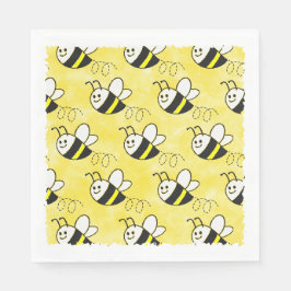 Niedliche Kleine Bienenmuster Wasserfarben Babydus Serviette