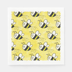 Niedliche Kleine Bienenmuster Wasserfarben Babydus Serviette