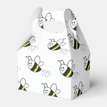 Niedliche Kleine Bienenmuster White Baby Dusche