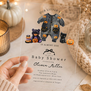 Niedliche kleine Boo Babydusche Einladung