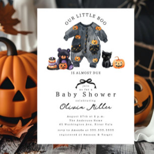 Niedliche kleine Boo Babydusche Einladung