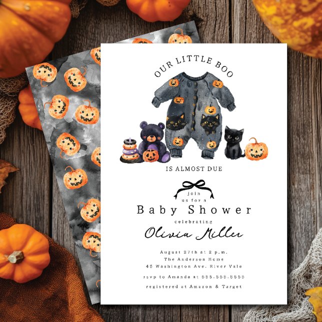 Niedliche kleine Boo Babydusche Einladung (Von Creator hochgeladen)