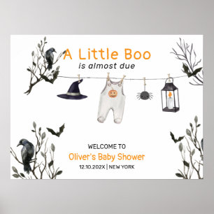 Niedliche Kleine Boo Clothesline Baby Dusche Willk Poster