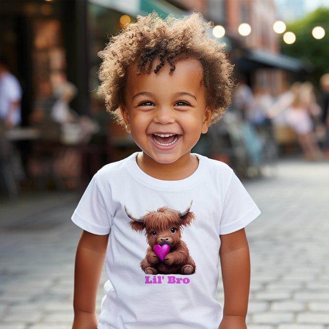 Niedliche kleine Brüderpink-Babykuh T-Shirt (Cute Little Brother Pink Baby Cow T-Shirt)