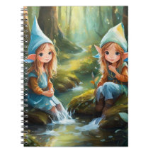 Niedliche kleine Elfe im Fluss