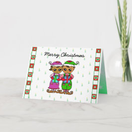 Niedliche kleine Elfen Weihnachten Personalisiert Karte