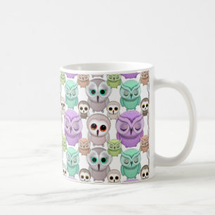 Niedliche kleine Eulen in Pastellfarben Kaffeetasse