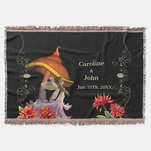 Niedliche kleine Fee mit Pilz. Decke (Vorderseite)