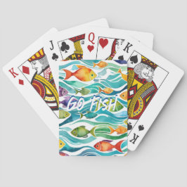 Niedliche kleine Fische. Geh Fisch! Spielkarten
