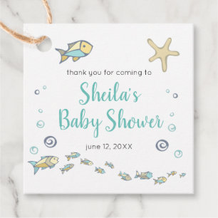Niedliche kleine Fische und Starfish Ocean Babydus Geschenkanhänger