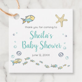 Niedliche kleine Fische und Starfish Ocean Babydus Geschenkanhänger