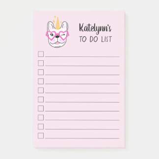 Niedliche Kleine Franziskanerin| Rosa| Personalisi Post-it Klebezettel
