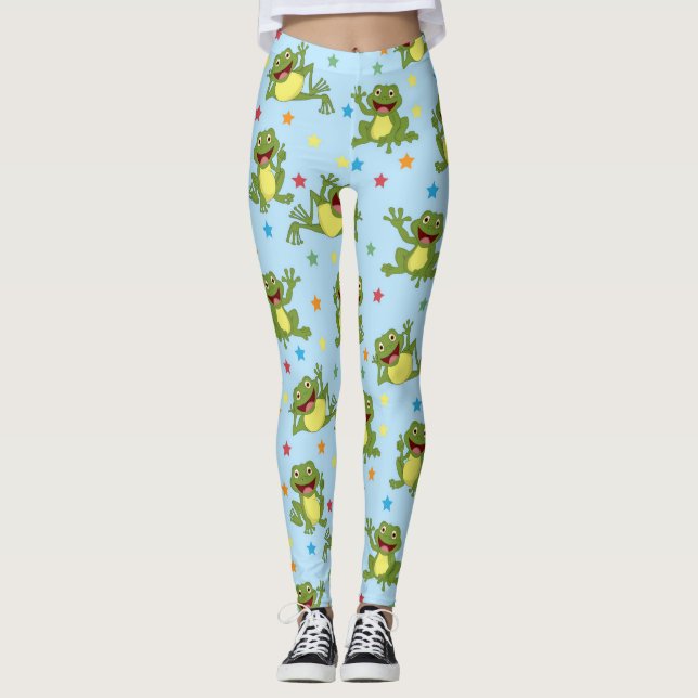 Niedliche kleine Frösche Leggings (Vorderseite)