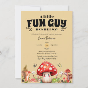 Niedliche Kleine FunGuy Fall Snail Mushroom Kinder Einladung