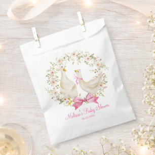 Niedliche Kleine Gänse Wildblume Kinderdusche Geschenktütchen