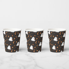Niedliche kleine Geister Halloween-Papiertassen Pappbecher