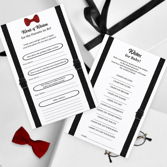 Niedliche Kleine Gentleman Baby Shower Fun Advice  (Von Creator hochgeladen)