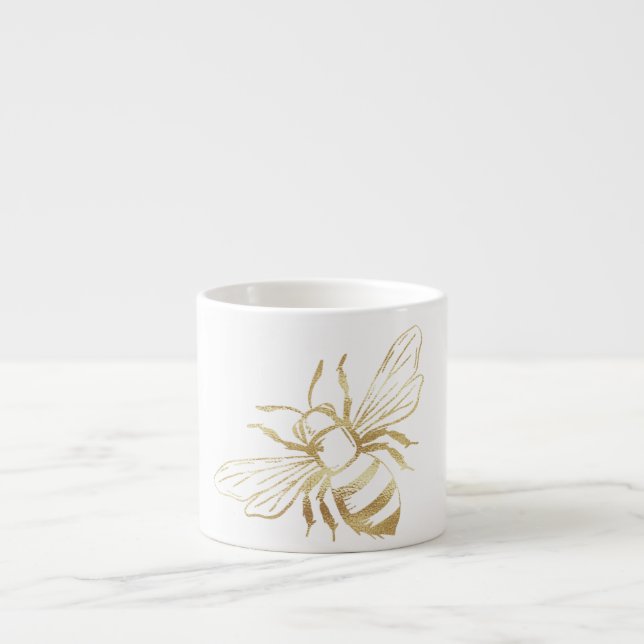 Niedliche Kleine Goldene Biene Espresso Tasse (Vorderseite)